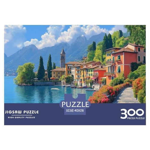 Comer See Holzpuzzless Für Erwachsene 300 Teile Family Challenging Games Wohnkultur Geburtstagsgeschenk Lernspiel Stress Relief Toy 300pcs (40x28cm) von SHUNXIFQ
