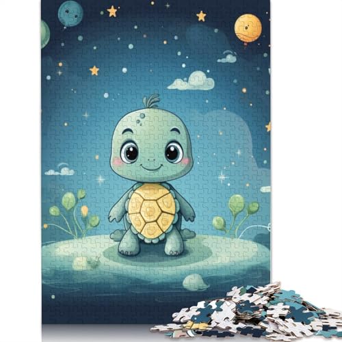 Cute Turtle Holzpuzzles 500 Teile Für Erwachsene Geburtstagsgeschenk Lernspiel Family Challenging Games Home Decor Entspannung Und Intelligenz 500pcs (52x38cm) von SHUNXIFQ