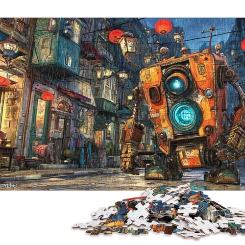Dampfroboter Holzpuzzles 500 Teile Für Erwachsene Geburtstagsgeschenk Lernspiel Family Challenging Games Home Decor Entspannung Und Intelligenz 500pcs (52x38cm) von SHUNXIFQ