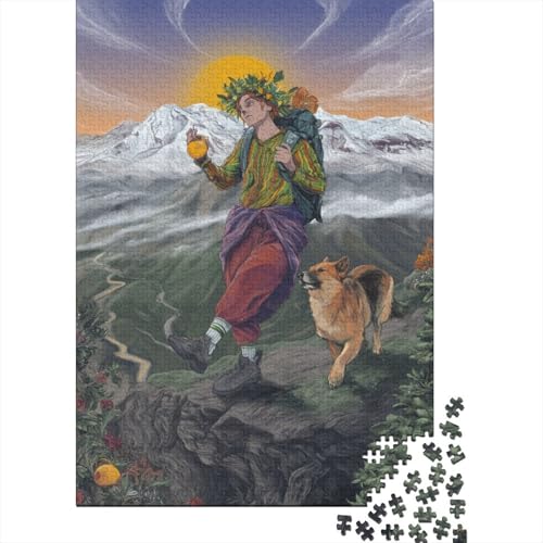 Der Narr Holzpuzzles Für Erwachsene 1000 Teile Wohnkultur Geburtstagsgeschenk EduKatzeional Game Family Challenging Games Stress Relief Toy 1000pcs (75x50cm) von SHUNXIFQ
