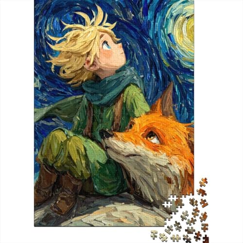 Der kleine Prinz Holzpuzzles Erwachsene 1000 Teile Geburtstagsgeschenk EduKatzeional Game Wohnkultur Family Challenging Games Stress Relief 1000pcs (75x50cm) von SHUNXIFQ