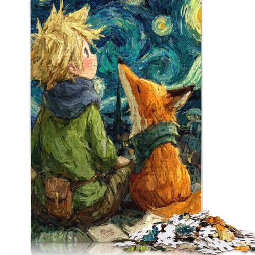 Der kleine Prinz Holzpuzzles Erwachsene 300 Teile Family Challenging Games Geburtstagsgeschenk Home Decor EduKatzeional Game Entspannung Und Intelligenz 300pcs (40x28cm) von SHUNXIFQ