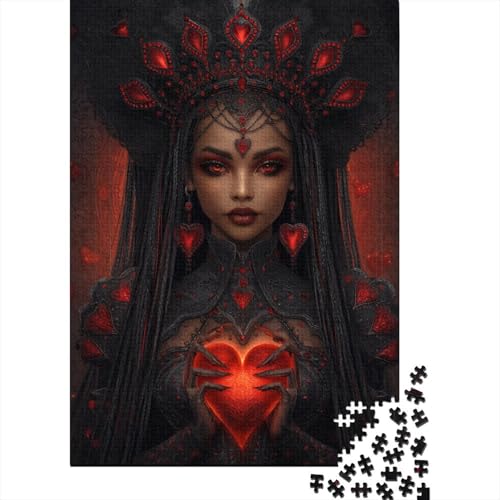Die Herzkönigin Holzpuzzles Für Erwachsene 1000 Teile Geburtstagsgeschenk Family Challenging Games Home Decor EduKatzeional Game Stress Relief 1000pcs (75x50cm) von SHUNXIFQ