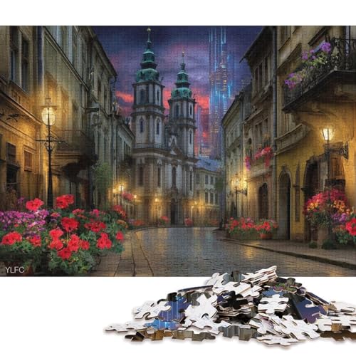 Dominikanerkathedrale Holzpuzzles Für Erwachsene 500 Teile Wohnkultur Geburtstagsgeschenk Educational Game Family Challenging Games Stress Relief Toy 500pcs (52x38cm) von SHUNXIFQ