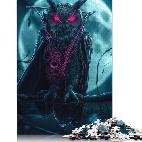 Dracula-Eule Holzpuzzles Erwachsene 500 Teile Geburtstagsgeschenk Family Challenging Games Moderne Wohnkultur EduKatzeional Game Stress Relief 500pcs (52x38cm) von SHUNXIFQ
