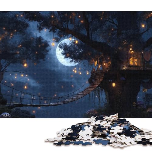 Druiden-Baumhaus Holzpuzzles Erwachsene 500 Teile Family Challenging Games Home Decor Lernspiel GeburtHirschsgeschenk Stress Relief Toy 500pcs (52x38cm) von SHUNXIFQ