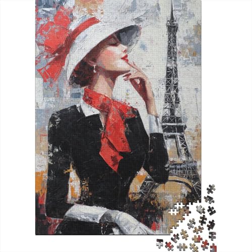 Eiffelturm Holzpuzzles 1000 Teile Erwachsene Wohnkultur Geschicklichkeitsspiel Für Die Ganze Familie Lernspiel Geburtstagsgeschenk Stress Relief 1000pcs (75x50cm) von SHUNXIFQ