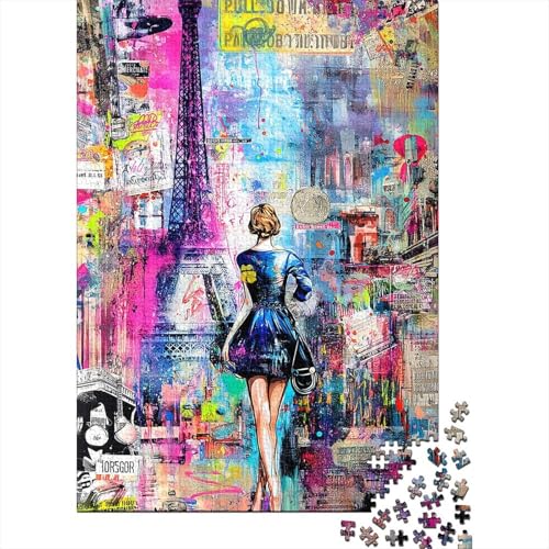 Eiffelturm Holzpuzzles Für Erwachsene 1000 Teile Lernspiel Family Challenging Games Geburtstagsgeschenk Wohnkultur Stress Relief Toy 1000pcs (75x50cm) von SHUNXIFQ