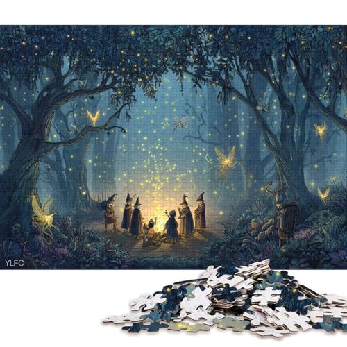 Elfenwald Holzpuzzles Für Erwachsene 500 Teile Educational Game Family Challenging Games Home Decor GeburtHirschsgeschenk Stress Relief 500pcs (52x38cm) von SHUNXIFQ