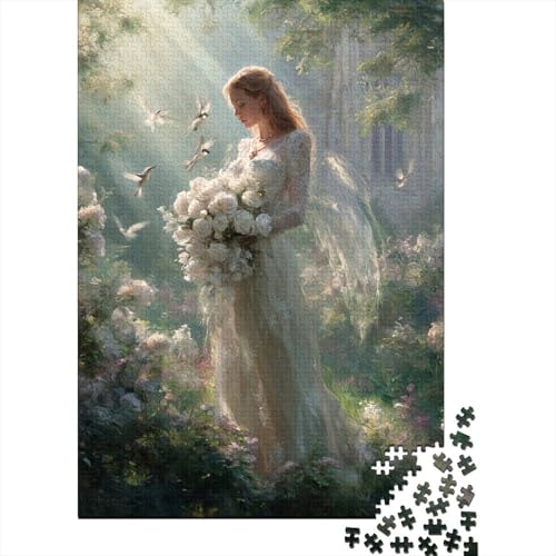 Engel Holzpuzzles 1000 Teile Erwachsene Wohnkultur Geburtstagsgeschenk Geschicklichkeitsspiel Für Die Ganze Familie Lernspiel Stress Relief 1000pcs (75x50cm) von SHUNXIFQ