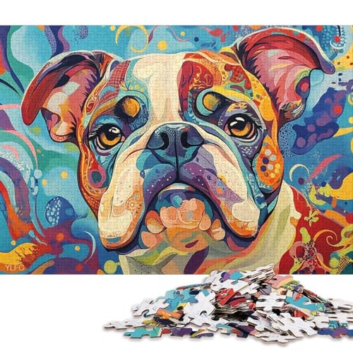 Englische BULLDOGGEge Holzpuzzles 500 Teile Erwachsene Moderne Wohnkultur Family Challenging Games Lernspiel Geburtstagsgeschenk Entspannung Und Intelligenz 500pcs (52x38cm) von SHUNXIFQ