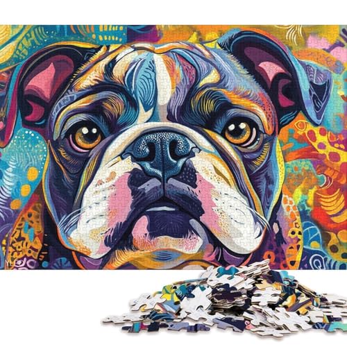 Englische BULLDOGGEge Holzpuzzless 300 Teile Erwachsene Family Challenging Games Moderne Wohnkultur Geburtstagsgeschenk Educational Game Stress Relief Toy 300pcs (40x28cm) von SHUNXIFQ