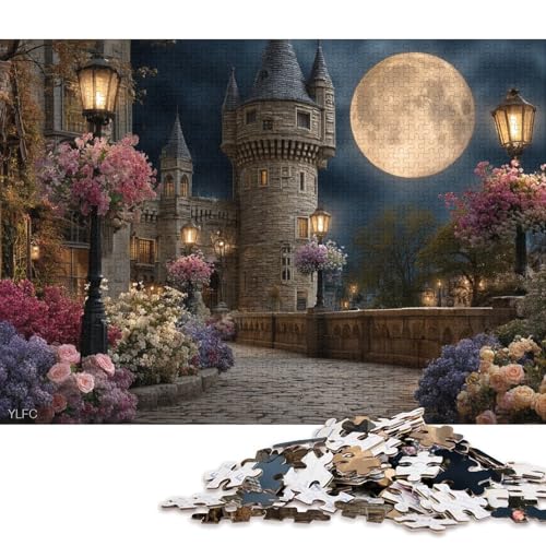 Europäische Burg Holzpuzzles Erwachsene 1000 Teile Home Decor Family Challenging Games Educational Game GeburtHirschsgeschenk Stress Relief Toy 1000pcs (75x50cm) von SHUNXIFQ