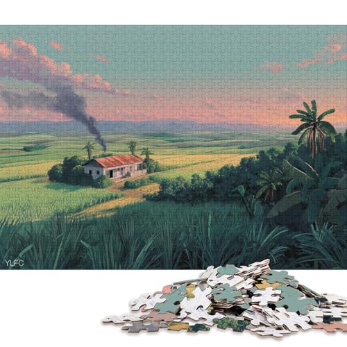Europäische Landschaft Holzpuzzles 1000 Teile Erwachsene GeburtHirschsgeschenk Wohnkultur Educational Game Family Challenging Games Stress Relief Toy 1000pcs (75x50cm) von SHUNXIFQ