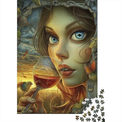 Europäische Prinzessin Holzpuzzles 1000 Teile Erwachsene Wohnkultur Geburtstagsgeschenk Geschicklichkeitsspiel Für Die Ganze Familie Lernspiel Stress Relief 1000pcs (75x50cm) von SHUNXIFQ