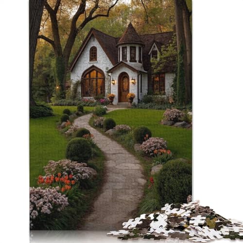 Europäisches Herrenhaus Holzpuzzles 300 Teile Für Erwachsene Moderne Wohnkultur Family Challenging Games Geburtstagsgeschenk EduKatzeional Game Stress Relief Toy 300pcs (40x28cm) von SHUNXIFQ