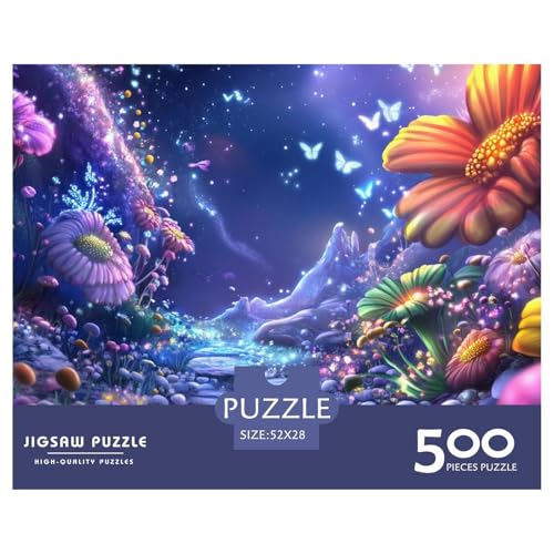 Fairy Tale World Erwachsene Holzpuzzless 500 Teile Home Decor Lernspiel Geburtstagsgeschenk Family Challenging Games Stress Relief Toy 500pcs (52x38cm) von SHUNXIFQ