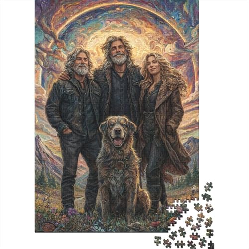 Familienporträt Erwachsene 1000 Teile Holzpuzzless Family Challenging Games Geburtstagsgeschenk Moderne Wohnkultur Lernspiel Stress Relief Toy 1000pcs (75x50cm) von SHUNXIFQ