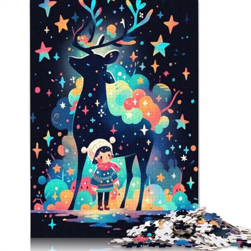Fawn Holzpuzzles Für Erwachsene 500 Teile Lernspiel Family Challenging Games Geburtstagsgeschenk Wohnkultur Stress Relief Toy 500pcs (52x38cm) von SHUNXIFQ