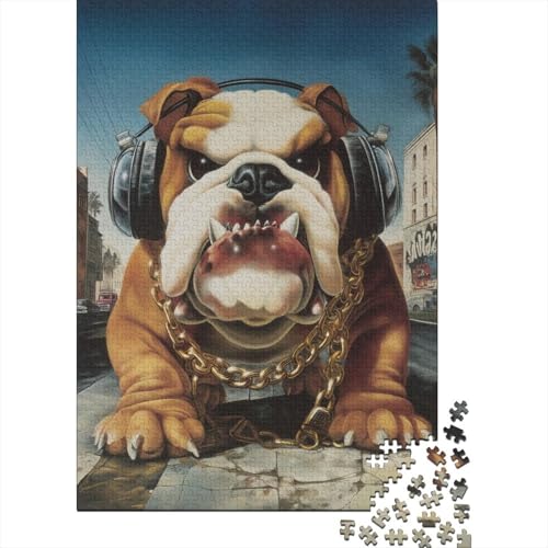 Fetzige BullHundge Holzpuzzles 1000 Teile Erwachsene Home Decor Family Challenging Games Geburtstagsgeschenk Lernspiel Entspannung Und Intelligenz 1000pcs (75x50cm) von SHUNXIFQ