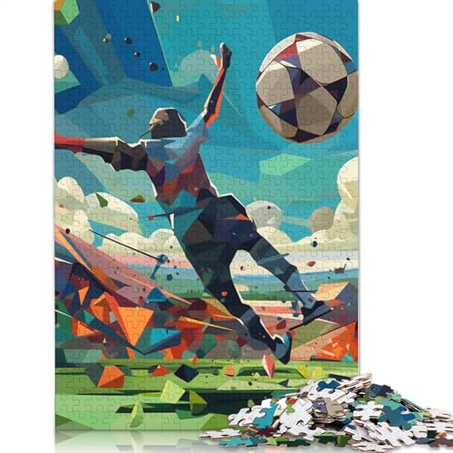 Football Holzpuzzles 300 Teile Erwachsene Lernspiel Family Challenging Games Geburtstagsgeschenk Home Decor Stress Relief Toy 300pcs (40x28cm) von SHUNXIFQ