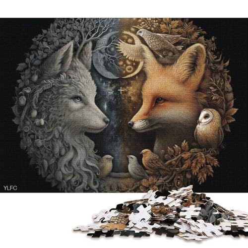 Fuchs Holzpuzzles 1000 Teile Erwachsene Geschicklichkeitsspiel Für Die Ganze Familie Home Decor Geburtstagsgeschenk Lernspiel Stress Relief 1000pcs (75x50cm) von SHUNXIFQ