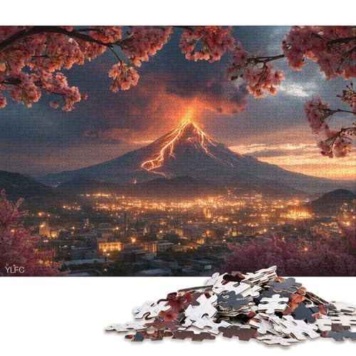 Fuji Holzpuzzless 500 Teile Erwachsene Geburtstagsgeschenk Family Challenging Games Moderne Wohnkultur Educational Game Stress Relief Toy 500pcs (52x38cm) von SHUNXIFQ