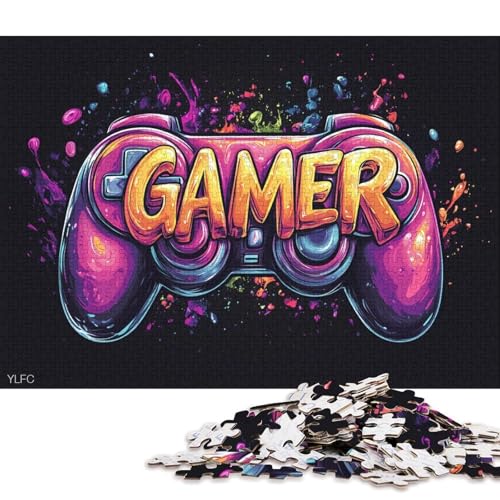 Gamer Erwachsene Holzpuzzless 300 Teile Home Decor Lernspiel Geburtstagsgeschenk Family Challenging Games Stress Relief Toy 300pcs (40x28cm) von SHUNXIFQ
