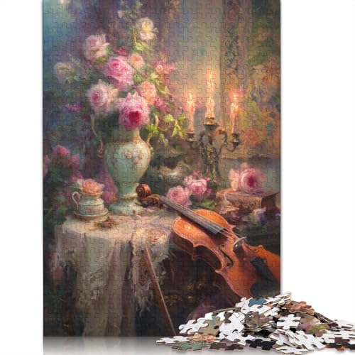 Geige Holzpuzzles Erwachsene 300 Teile Lernspiel Geschicklichkeitsspiel Für Die Ganze Familie Geburtstagsgeschenk Home Decor Stress Relief 300pcs (40x28cm) von SHUNXIFQ