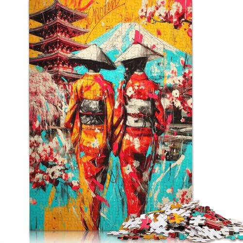 Geisha Erwachsene Holzpuzzless 500 Teile Home Decor Educational Game Geburtstagsgeschenk Family Challenging Games Entspannung Und Intelligenz 500pcs (52x38cm) von SHUNXIFQ
