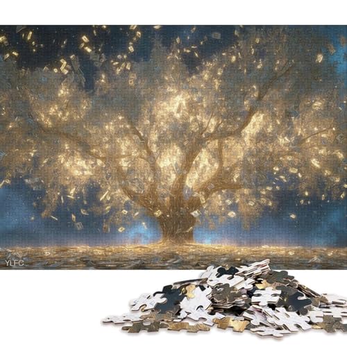 Geldbaum Holzpuzzles Für Erwachsene 500 Teile GeburtHirschsgeschenk Wohnkultur Lernspiel Family Challenging Games Entspannung Und Intelligenz 500pcs (52x38cm) von SHUNXIFQ