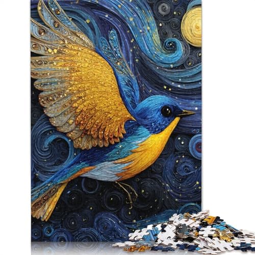 Glücklich Vogel Holzpuzzles 500 Teile Für Erwachsene Family Challenging Games Moderne Wohnkultur Educational Game Geburtstagsgeschenk Stress Relief 500pcs (52x38cm) von SHUNXIFQ