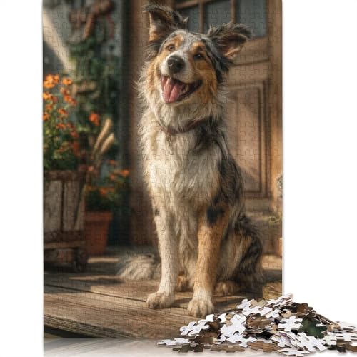 Glücklicher Hund Holzpuzzless Erwachsene 500 Teile Family Challenging Games Wohnkultur Lernspiel Geburtstagsgeschenk Entspannung Und Intelligenz 500pcs (52x38cm) von SHUNXIFQ
