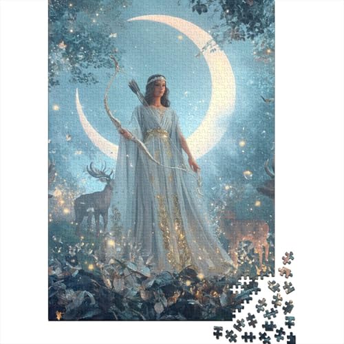 Göttin Artemis Holzpuzzles 1000 Teile Erwachsene Family Challenging Games Moderne Wohnkultur EduKatzeional Game Geburtstagsgeschenk Stress Relief 1000pcs (75x50cm) von SHUNXIFQ
