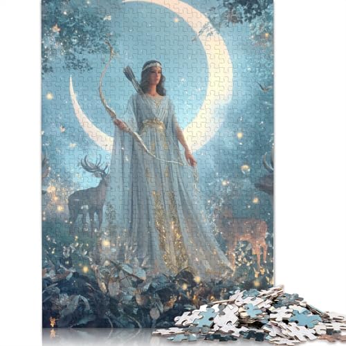 Göttin Artemis Holzpuzzless Erwachsene 300 Teile Geburtstagsgeschenk EduKatzeional Game Wohnkultur Family Challenging Games Stress Relief 300pcs (40x28cm) von SHUNXIFQ