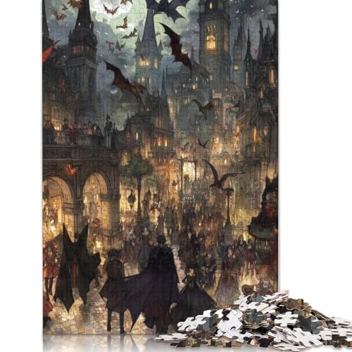 Gothic Holzpuzzles 500 Teile Erwachsene Home Decor Family Challenging Games Geburtstagsgeschenk Lernspiel Entspannung Und Intelligenz 500pcs (52x38cm) von SHUNXIFQ