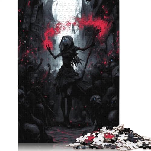 Gothic Holzpuzzles 500 Teile Erwachsene Wohnkultur Geburtstagsgeschenk Geschicklichkeitsspiel Für Die Ganze Familie Lernspiel Stress Relief 500pcs (52x38cm) von SHUNXIFQ