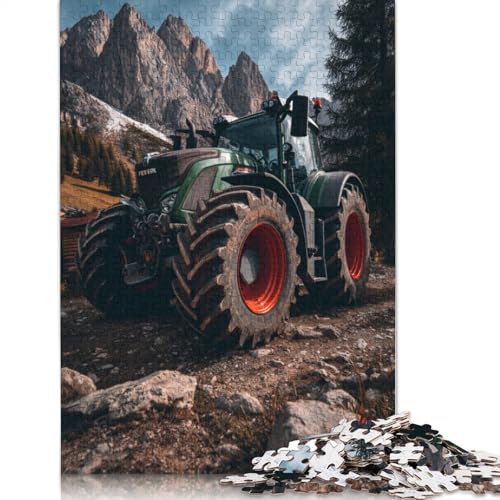 Green Traktor Holzpuzzles 500 Teile Erwachsene Geschicklichkeitsspiel Für Die Ganze Familie Home Decor Geburtstagsgeschenk Lernspiel Stress Relief 500pcs (52x38cm) von SHUNXIFQ