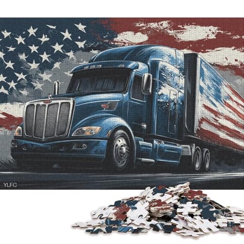 Großer Truck Holzpuzzless Erwachsene 1000 Teile Family Challenging Games Wohnkultur Lernspiel Geburtstagsgeschenk Entspannung Und Intelligenz 1000pcs (75x50cm) von SHUNXIFQ