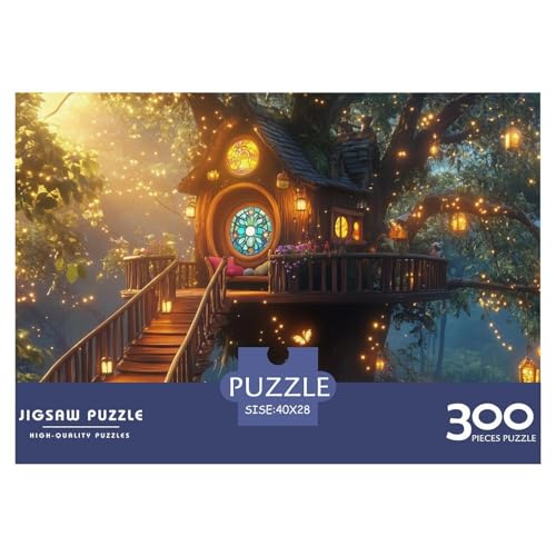Häuser Holzpuzzles Für Erwachsene 300 Teile Family Challenging Games Geburtstagsgeschenk Lernspiel Wohnkultur Stress Relief 300pcs (40x28cm) von SHUNXIFQ