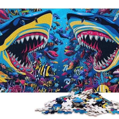 Hai Holzpuzzles 500 Teile Erwachsene Wohnkultur Geburtstagsgeschenk Geschicklichkeitsspiel Für Die Ganze Familie Lernspiel Stress Relief 500pcs (52x38cm) von SHUNXIFQ