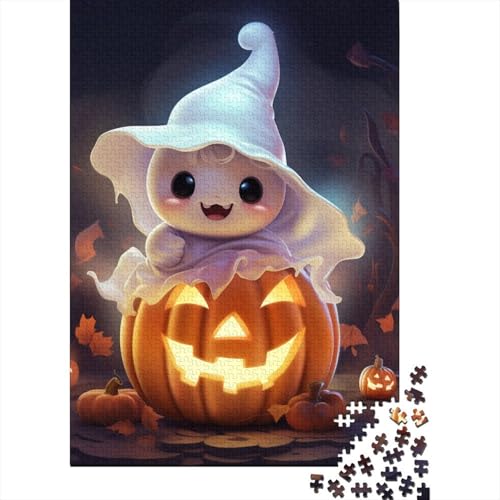 Halloween Ghost Holzpuzzless 1000 Teile Erwachsene Geburtstagsgeschenk Family Challenging Games Moderne Wohnkultur Educational Game Stress Relief Toy 1000pcs (75x50cm) von SHUNXIFQ