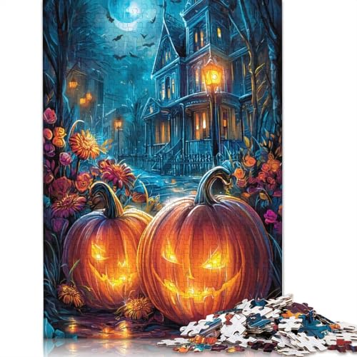 Halloween-Kürbis Holzpuzzles 300 Teile Für Erwachsene Geburtstagsgeschenk Lernspiel Family Challenging Games Home Decor Entspannung Und Intelligenz 300pcs (40x28cm) von SHUNXIFQ