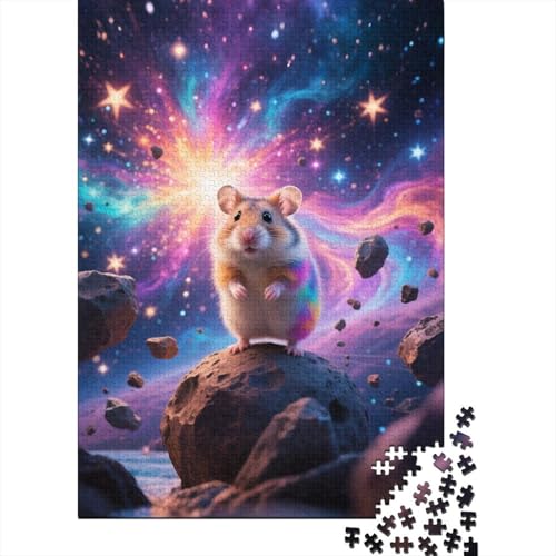 Hamster Holzpuzzless Erwachsene 1000 Teile Educational Game Family Challenging Games Home Decor Geburtstagsgeschenk Stress Relief 1000pcs (75x50cm) von SHUNXIFQ