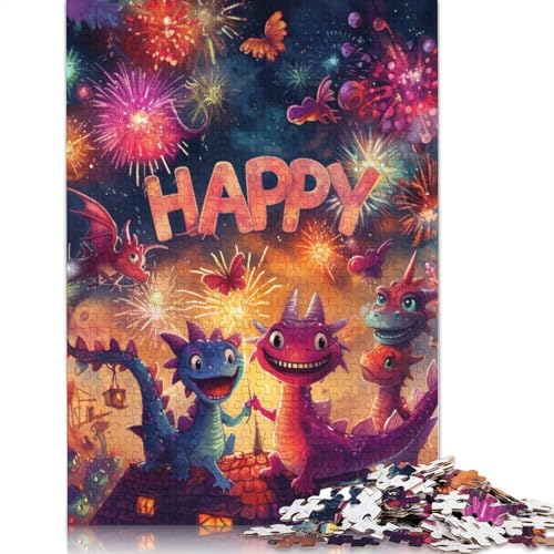 Happy Holzpuzzles Für Erwachsene 300 Teile Geburtstagsgeschenk Wohnkultur Lernspiel Family Challenging Games Entspannung Und Intelligenz 300pcs (40x28cm) von SHUNXIFQ