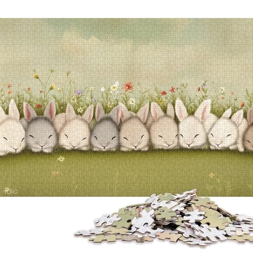 Hase Holzpuzzles 1000 Teile Erwachsene Home Decor Family Challenging Games GeburtHirschsgeschenk Lernspiel Entspannung Und Intelligenz 1000pcs (75x50cm) von SHUNXIFQ