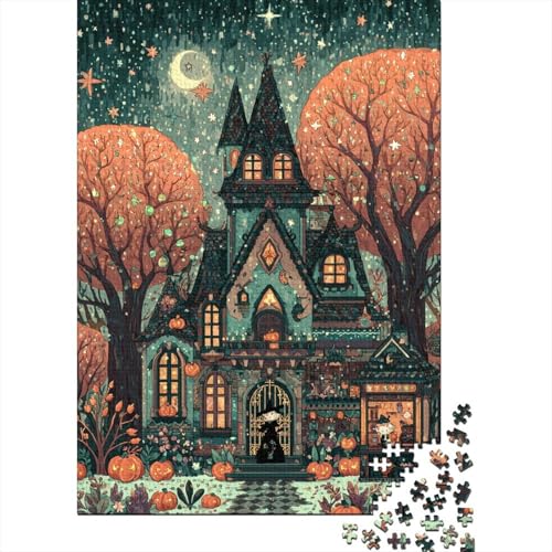 Hexenanwesen Holzpuzzles Für Erwachsene 1000 Teile Family Challenging Games Geburtstagsgeschenk Lernspiel Wohnkultur Stress Relief 1000pcs (75x50cm) von SHUNXIFQ