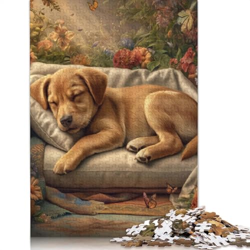 Hund Holzpuzzles 500 Teile Für Erwachsene Moderne Wohnkultur Family Challenging Games Geburtstagsgeschenk Educational Game Stress Relief Toy 500pcs (52x38cm) von SHUNXIFQ