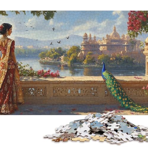 Indische Prinzessin Holzpuzzles 500 Teile Erwachsene Wohnkultur Geschicklichkeitsspiel Für Die Ganze Familie Lernspiel Geburtstagsgeschenk Stress Relief 500pcs (52x38cm) von SHUNXIFQ