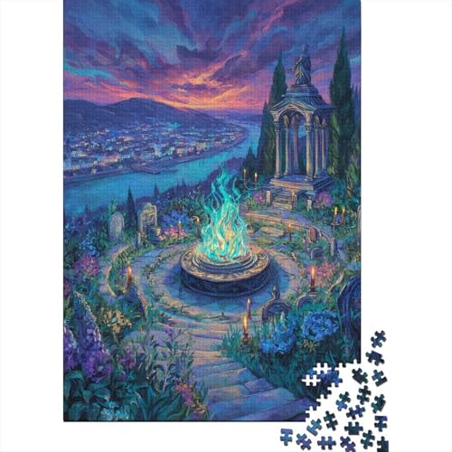 Insel der Toten Holzpuzzles 1000 Teile Erwachsene Lernspiel Family Challenging Games Geburtstagsgeschenk Home Decor Stress Relief Toy 1000pcs (75x50cm) von SHUNXIFQ